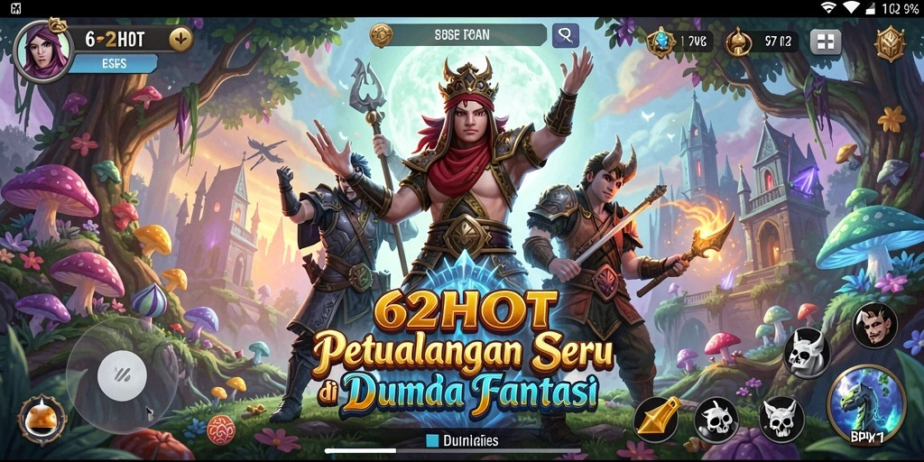 Tampilan gameplay 62HOT dengan pengalaman petualangan yang mendalam.