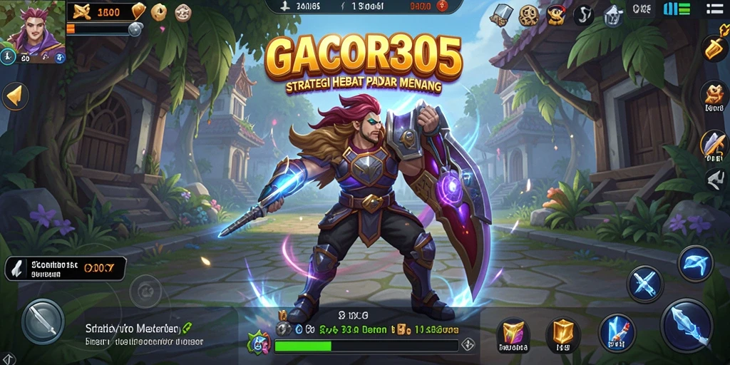 Tampilan gameplay <strong>GACOR305</strong> dengan strategi yang mendebarkan.