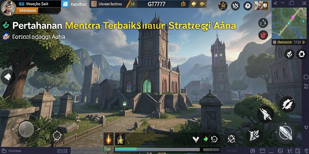 Tampilan gameplay GT777 yang menegangkan dalam pertarungan Tower Defense.