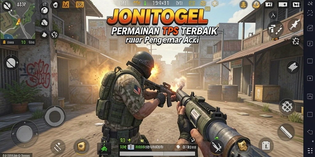 Tangkapan layar gameplay <strong>JONITOGEL</strong> yang menampilkan aksi seru di medan perang.