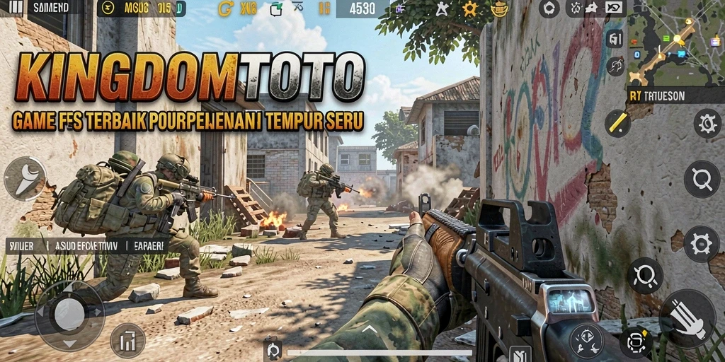 Tampilan gameplay KINGDOMTOTO dengan aksi tembak-menembak yang seru.