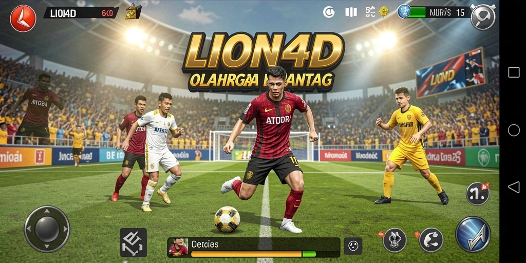 Tangkapan layar utama LION4D menampilkan sesi permainan olahraga yang seru.