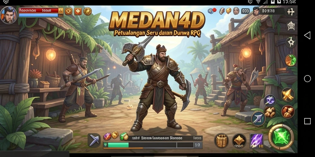 Tampilan gameplay menarik dari MEDAN4D saat bertarung di dunia RPG.