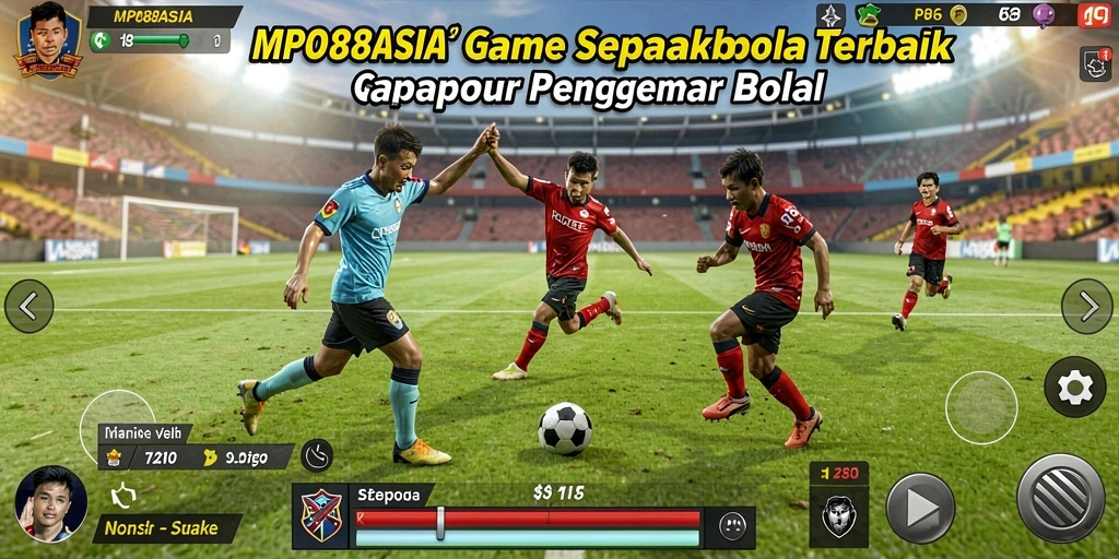 Screenshot MPO88ASIA menampilkan aksi seru dari permainan sepakbola.
