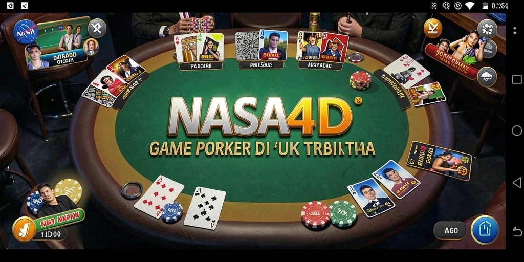 Screenshot NASA4D menampilkan gameplay Poker yang menarik dan interaktif.