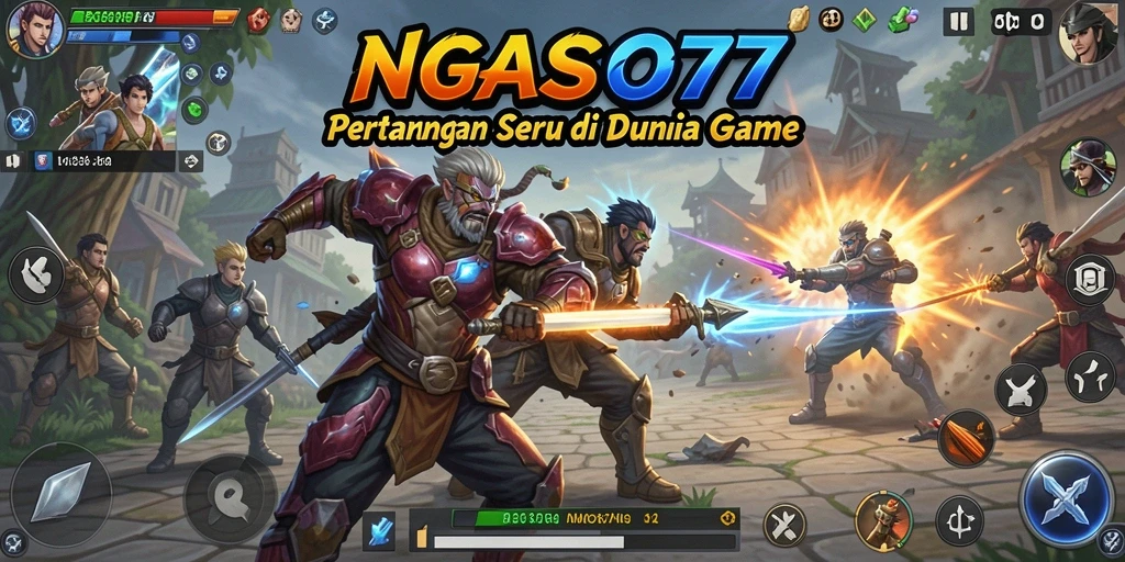 Screenshot gameplay NGASO77 menampilkan pertarungan yang intens dan penuh aksi.