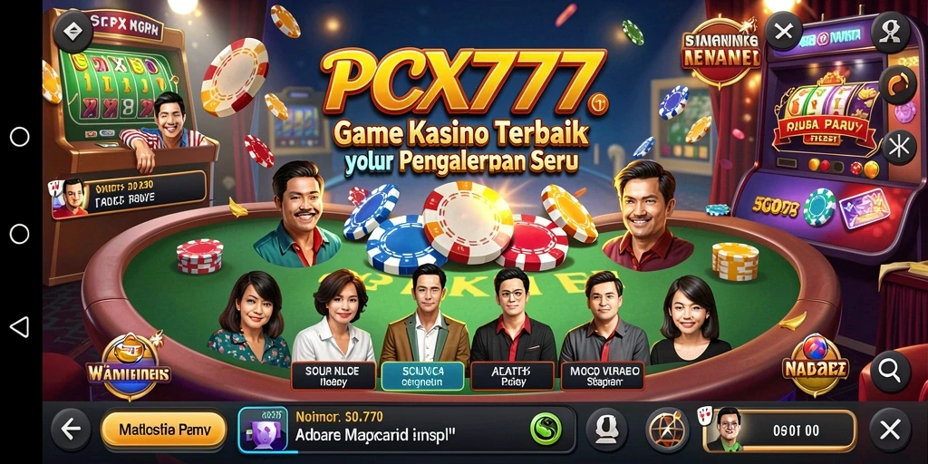 Gameplay seru dalam aplikasi kasino PCX777 yang menarik.