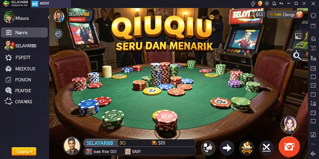 Screenshot gameplay SELAYAR88 menampilkan momen seru saat bermain QiuQiu.
