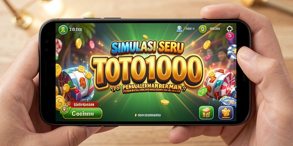 Screenshot utama TOTO1000 menampilkan gameplay simulation yang interaktif dan menarik.